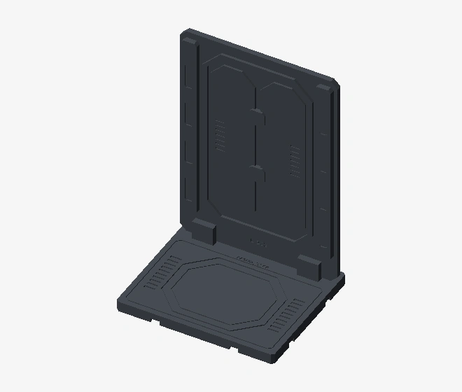 プラモbuddyのLID02とBASE04_DOCKのCAD組立図